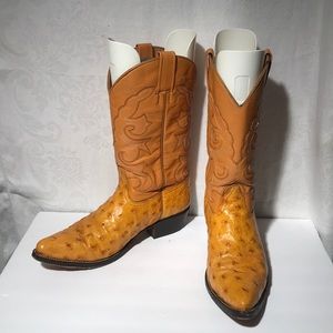 Genuine Ostrich Cowboy Boots
